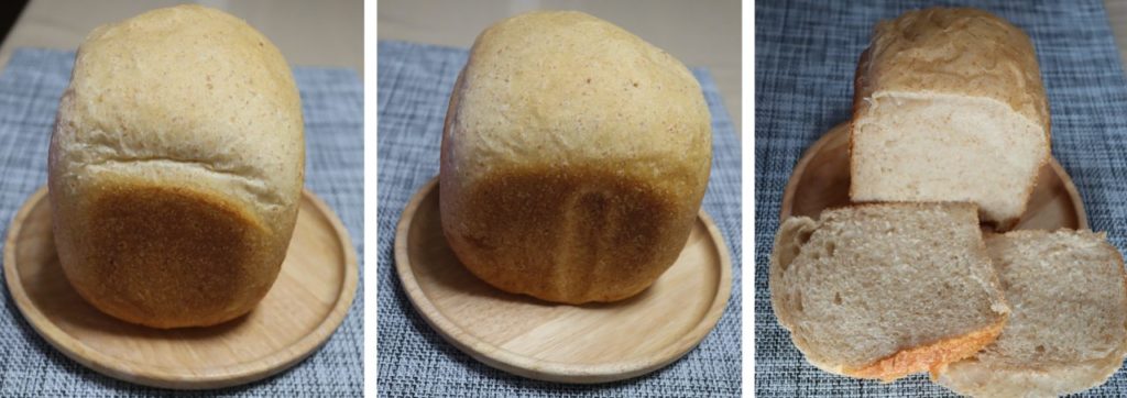 ホームベーカリー対応：白神こだま酵母ドライGを使ったパンの出来上がり