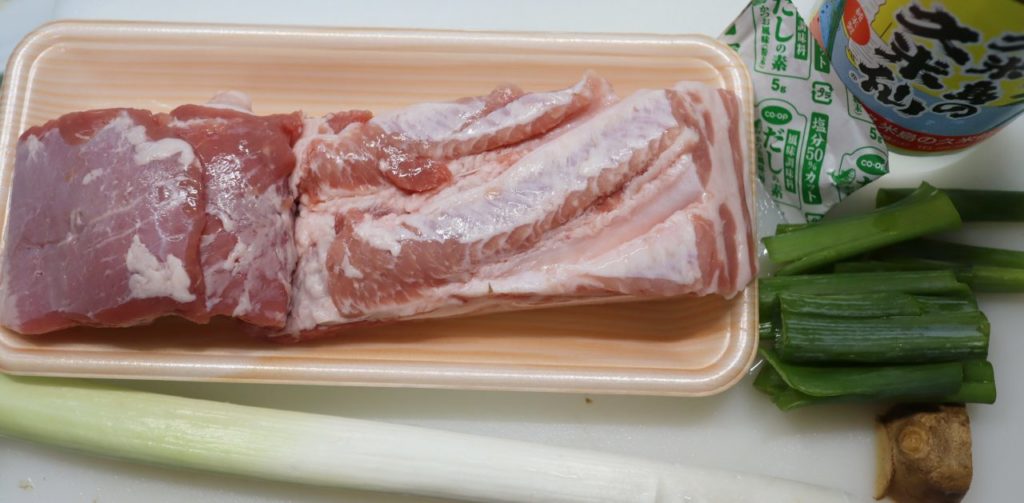 ホットクックで作る沖縄風豚の角煮ラフテーの材料