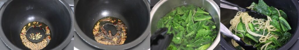 ◾️アンチョビと菜の花のペペロンチーノのレシピ