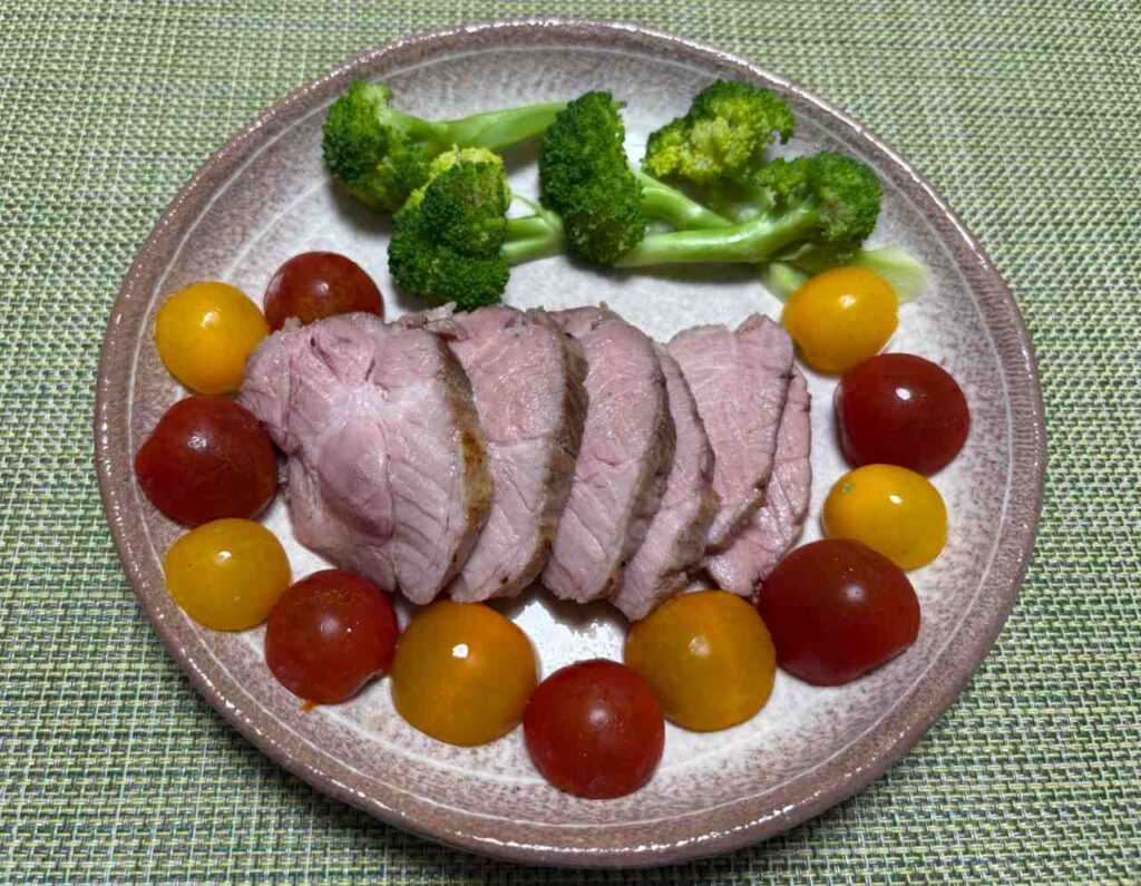 低温調理を使ったた焼き豚の出来上がりと味