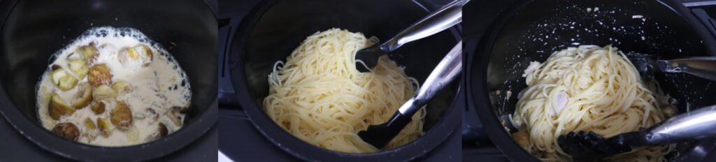 栗としめじと鶏肉のクリームパスタのレシピ