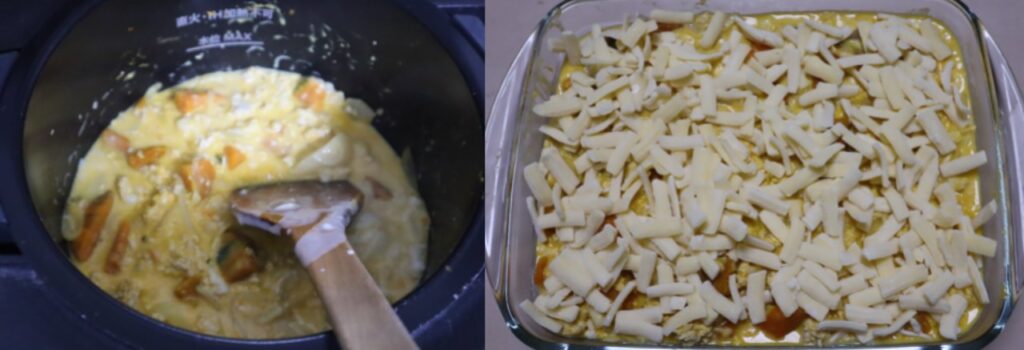 かぼちゃと鶏ひき肉のグラタンのレシピ