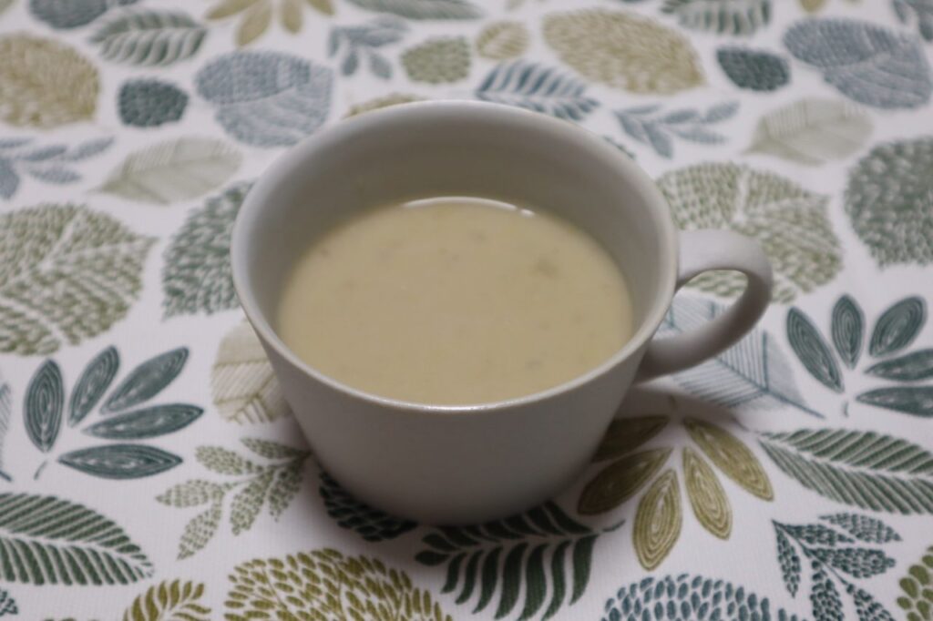 栗とさつまいものポタージュの出来上がりと味