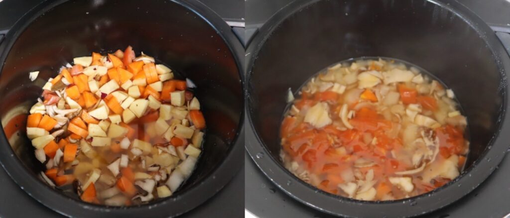 ポルチーニ茸の戻し汁を使ったミネストローネのレシピ