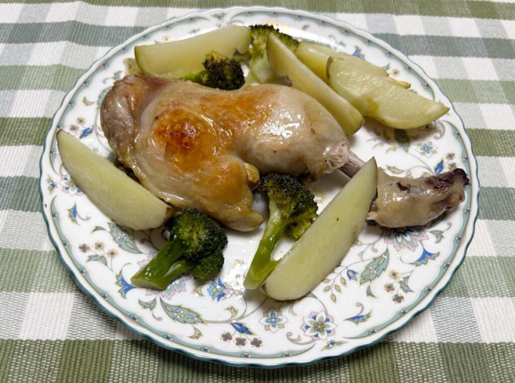 鶏もも肉のコンフィの出来上がりと味