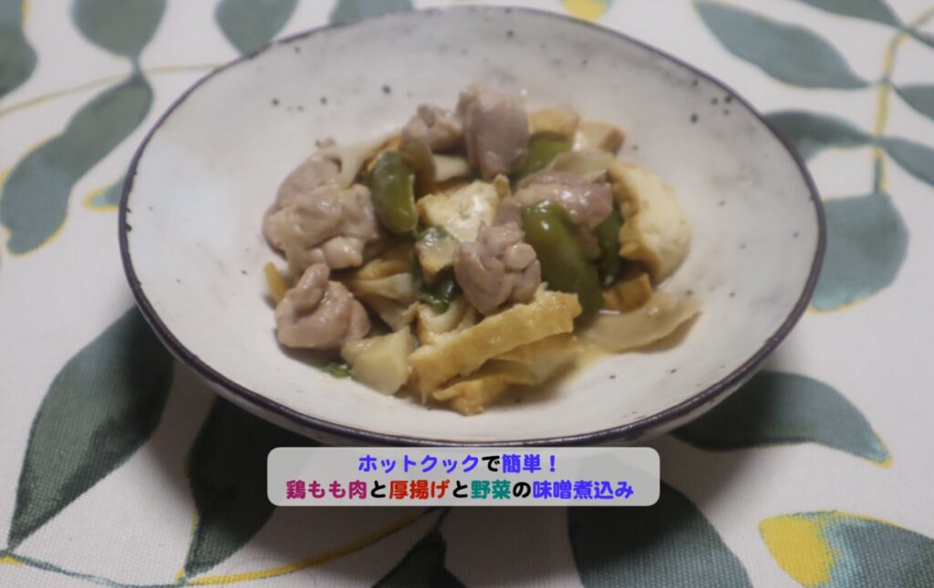 鶏もも肉と厚揚げと野菜の味噌煮込みアイキャッチ