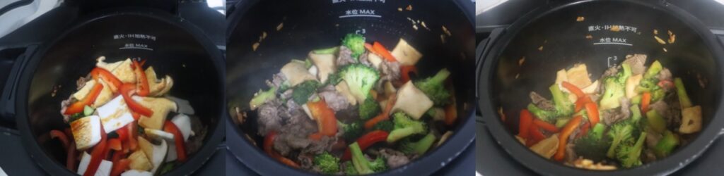 牛肉とブロッコリーとパプリカのガーリックバター醤油炒めのレシピ