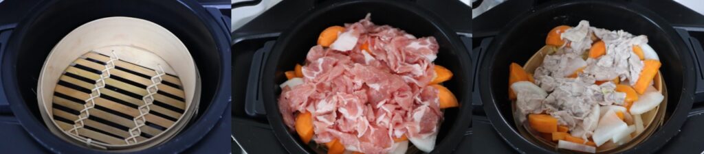 豚バラと野菜の重ね蒸しのレシピ